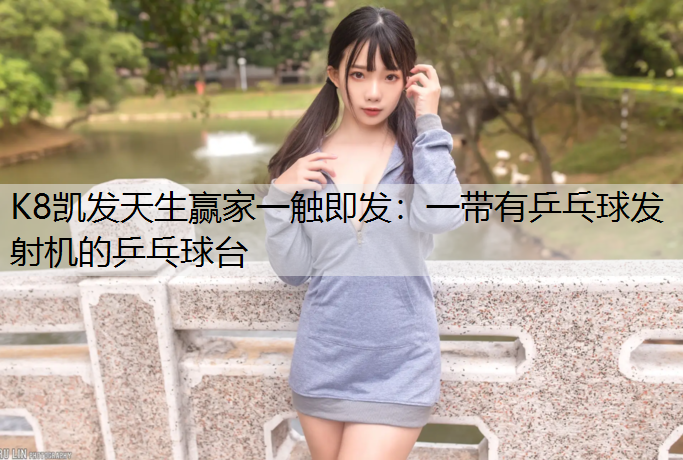 一带有乒乓球发射机的乒乓球台
